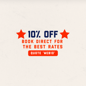 Book Direct - 10% Off